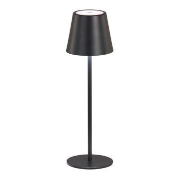 Veioză neagră LED cu abajur din metal (înălțime 36,5 cm) Viletto – Fischer & Honsel