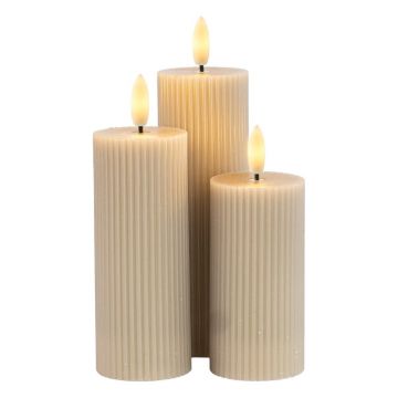 Decorațiuni luminoase gri 3 buc. Smilla – Sirius