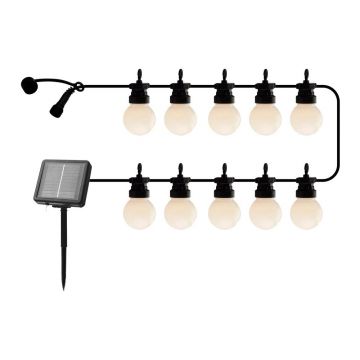 GhirlandÄluminoasÄnumÄu0083r becuri 10 buc. solarÄlungime 300 cm Lucas Matte âu0080Sirius