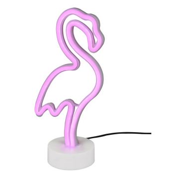 Veioză albă LED (înălțime 29 cm) Flamingo – Trio
