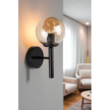 Aplica de perete, L'essentiel Maison, 534LUN6804, Miere / Negru