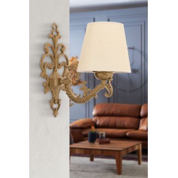 Aplica de perete, Opviq, 390FLH2335, Crem / Aur