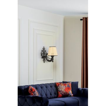 Aplica de perete, Opviq, 390FLH2343, Natural/Negru