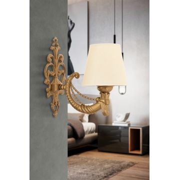 Aplica de perete, Opviq, 390FLH2347, Crem / Aur