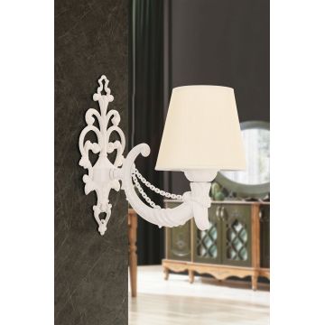 Aplica de perete, Opviq, 390FLH2348, Crem/Alb