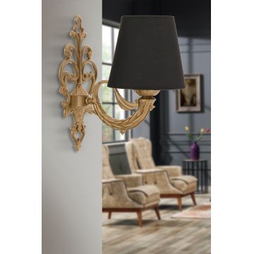 Aplica de perete, Opviq, 390FLH2353, Negru