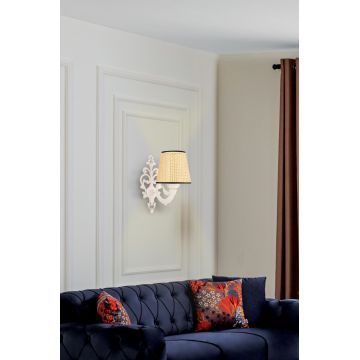 Aplica de perete, Opviq, 390FLH2357, Natural/Alb