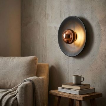 Aplica de perete, Opviq, 892OPV3508, Negru/Cupru