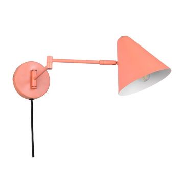 Aplică de perete portocalie cu structură flexibilă cu alimentare la priză ø 15 cm Cosima – Trio