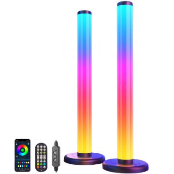 Bare Luminoase Inteligente LED RGB Elindor® 360°, Lumina Ambientală, Control prin Telecomandă și Aplicație Bluetooth, Jocuri de Lumini, Sincronizare cu Sunetele, Multicolore - Default Title