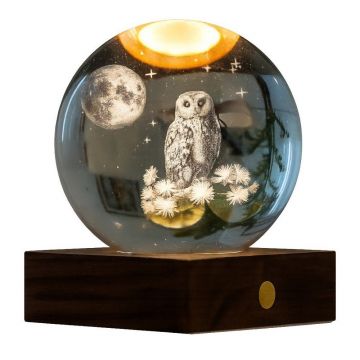 Decorațiune luminoasă portabilă cu USB ø 8 cm Amber – Gingko