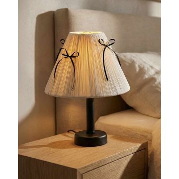 Lampa de masa, L'essentiel Maison, 627GNT1019, Crem/Negru