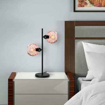 Lampa de masa, Opviq, 521SHN3666, Roz/Negru