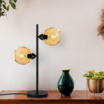 Lampa de masa, Opviq, 521SHN3667, Galben/Negru