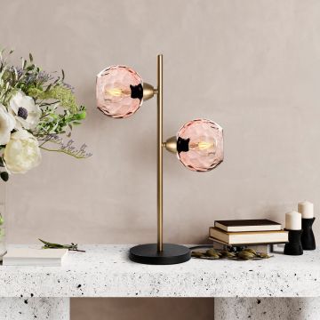 Lampa de masa, Opviq, 521SHN3671, Roz/Auriu