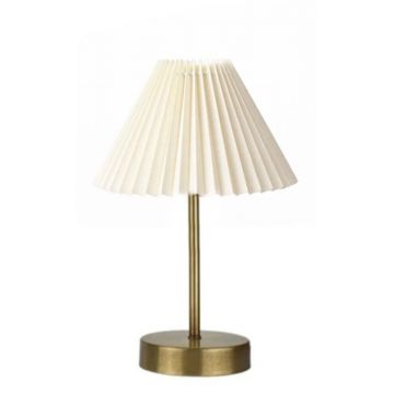 Lampa de masa, Opviq, 751ARL1139, Metal, Aur/Alb