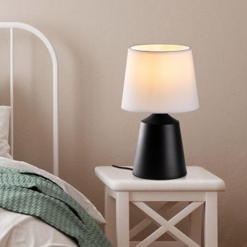 Lampa de masa, Opviq, 892OPV2612, Alb/Negru