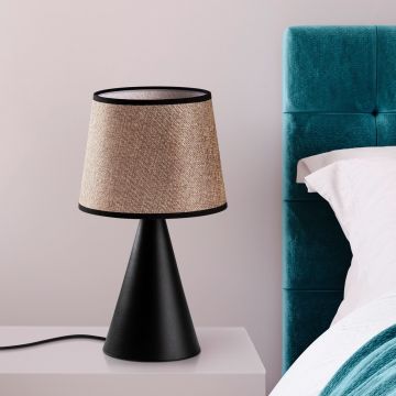 Lampa de masa, Opviq, 892OPV2619, Negru/Bej