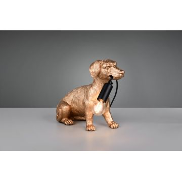 Lampa de masa Rudi, RL, 28x12.5x23.5 cm, 10W, 1x E14, polirasina, auriu