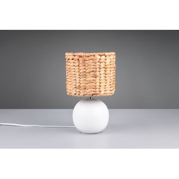 Lampa de masa Vina, TRIO, 18x29 cm, 40W, 1x E27, ceramica, alb/bej
