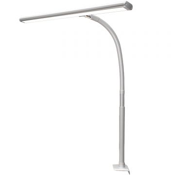 Lampa LED de Birou Ultra Wide, Luminozitate și Temperatură Lumină Reglabilă, cu Clemă de Prindere, Gât Reglabil, Temperatură Lumină 2700-6500K, Lățime 43 cm, Alb - Default Title
