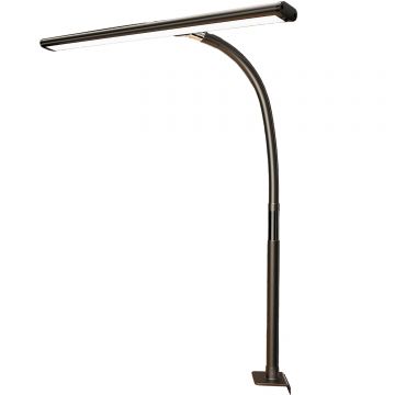 Lampa LED de Birou Ultra Wide, Luminozitate și Temperatură Lumină Reglabilă, cu Clemă de Prindere, Gât Reglabil, Temperatură Lumină 2700-6500K, Lățime 43 cm, Negru - Default Title