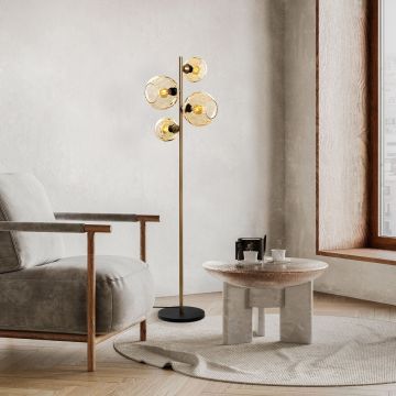 Lampadar, L'essentiel Maison, 521SHN3661, Galben / Aur