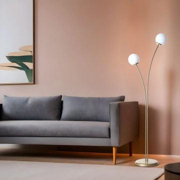 Lampadar, L'essentiel Maison, 534LUN4527, Aur/Alb