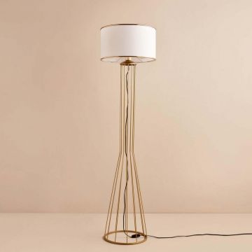 Lampadar, L'essentiel Maison, 780SGN3542, Alb/Auriu