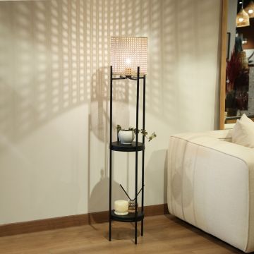 Lampadar, L'essentiel Maison, 780SGN3553, Crem/Negru