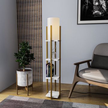 Lampadar, L'essentiel Maison, 892OPV1161, Aur/Alb