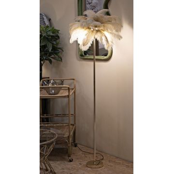 Lampadar, Mauro Ferretti, Palm Cammello, 3 x E14, 40W, 55x160 cm, fier/plastic, auriu/camel