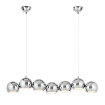 Lustră argintie din metal cu abajur din metal Cupolo – Markslöjd