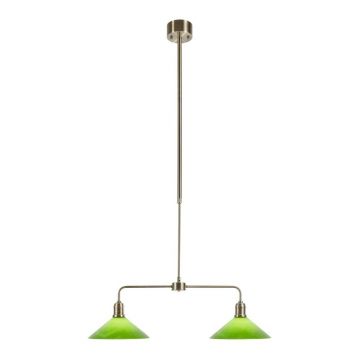 Lustră verde/alămie din metal cu abajur din sticlă Vela – Markslöjd
