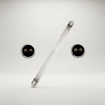 Tub bactericid UV-C 6W, soclu G5, lungime totala 22.5 cm