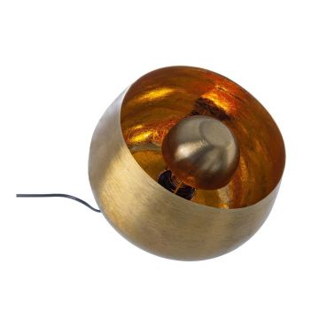 Veioză aurie din metal cu abajur din metal (înălțime 24,5 cm) Ishan – Bizzotto