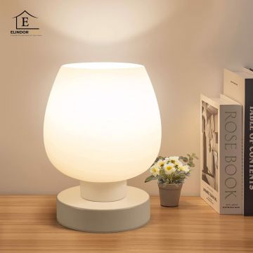 Veioza Dormitor si Birou, Design Modern Minimalist cu Bec LED de Lumina Calda Inclus, 3 Moduri de Functionare, Control prin Atingere - Default Title
