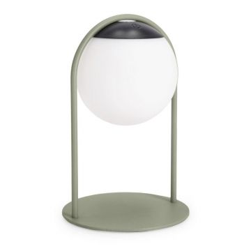 Veioză verde LED cu intensitate reglabilă cu abajur din plastic (înălțime 21 cm) Pansy – Bizzotto