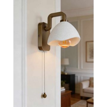 Aplica de perete, L'essentiel Maison, 222VVD1001, Auriu antic / Alb