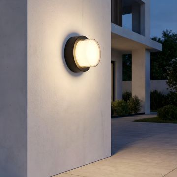 Aplica LED de exterior, Ø160mm, 12W=75W, 3000K, lumina calda, 1080Lm, IP65 - Default Title