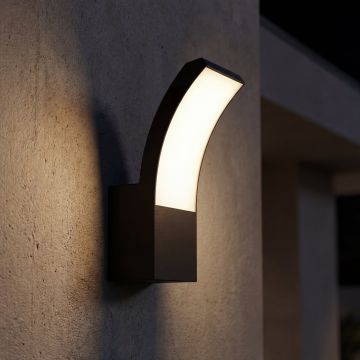 APLICA LED EXTERIOR NEGRU 12W/700LM/3000K IP65 230V 230x105x80MM - Default Title