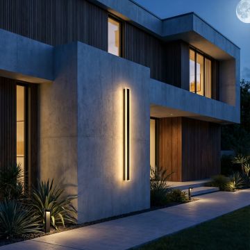 Aplica led liniara de perete neagra 35W/1700LM/3000K - 1200mm - Default Title