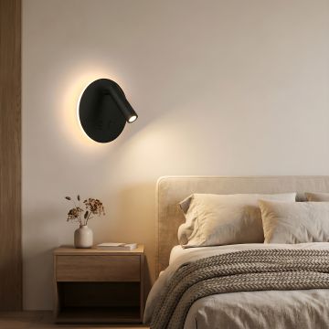 Aplica led neagra cu spot 10W/430LM/ - 140mm - Default Title