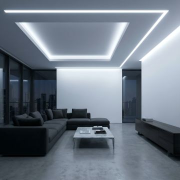 Banda LED COB 320LED/m 12W/m IP20 6000K 24V PCB 8mm - (5m/rola) - Default Title