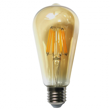 Bec LED Filament Amber E27/4W/480LM/2500K ST58 - Default Title