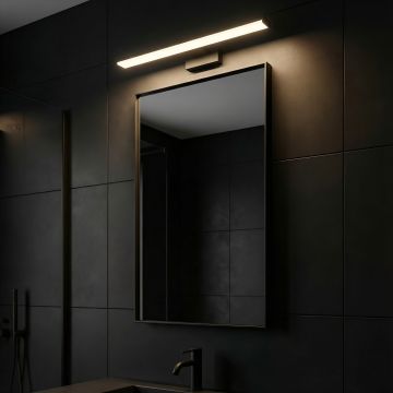 Corp LED baie negru ,12w, 6500K, lumina rece, cu protectie IP44, 600mm - Default Title