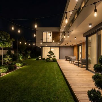 Ghirlanda luminoasa cu pendule, interconectabil, E27, IP65, 20m (becuri incluse) - Default Title