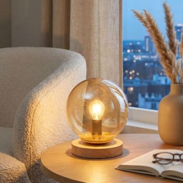 Lampa de masa, L'essentiel Maison, 780SGN4846, Stejar Honey