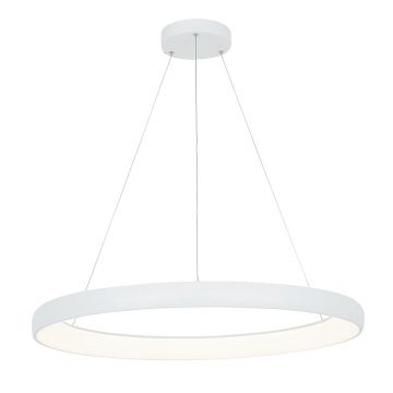 Lampa suspendata dimabila ACRILIA - Alb / Ø 80cm