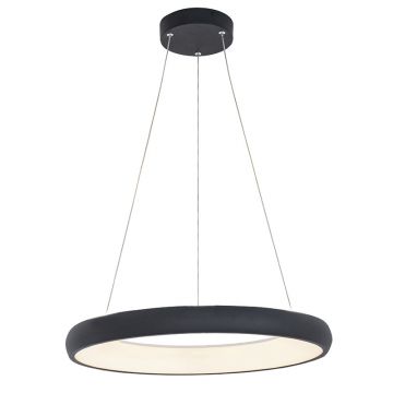 Lampa suspendata dimabila ACRILIA - Negru / Ø 60cm